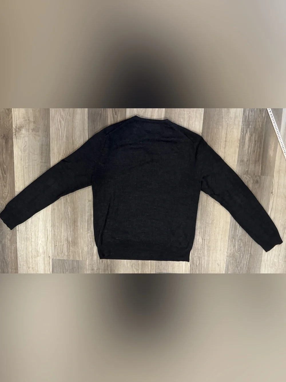 Express Men's V-Neck Merino Wool Sweater in Charcoal Black